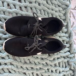 Black Sneakers with White Details